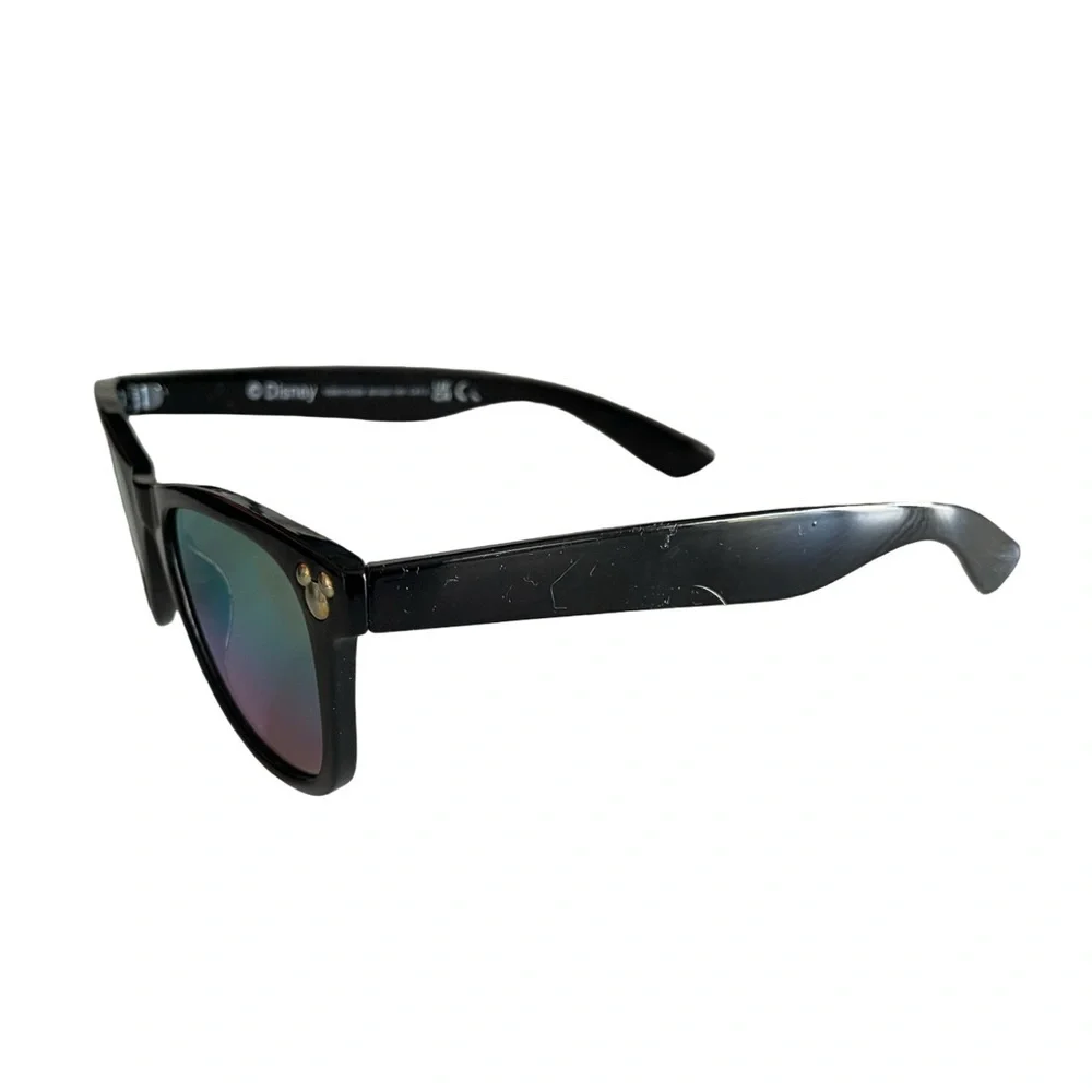 Disney Mickey Black Wayfarer Rainbow Mirror Sunglasses Adult One Size